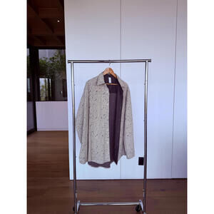 VEIN Beige Speckled Button-Up Shirt